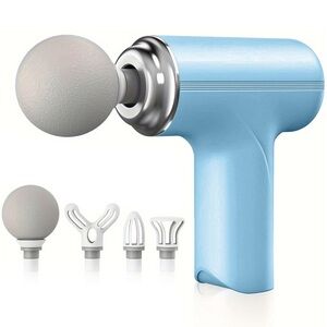 Blue Massage Gun with Attachments